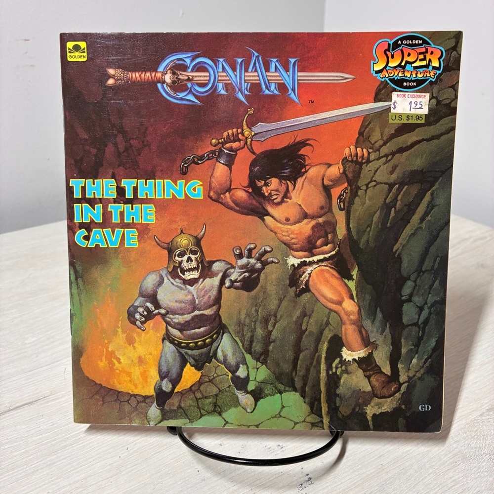 Vintage Conan Thing In The Cave Jack C Harris 1986 Fantasy Adventure Golden Book